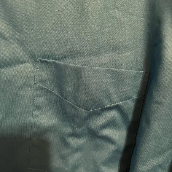 VAN HEUSEN~LUX SATEEN~BLUE SHIRT~17 - Picture 6 of 8